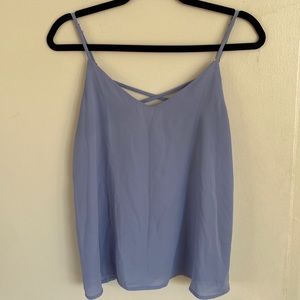 Blue/Purple cross cross back tank